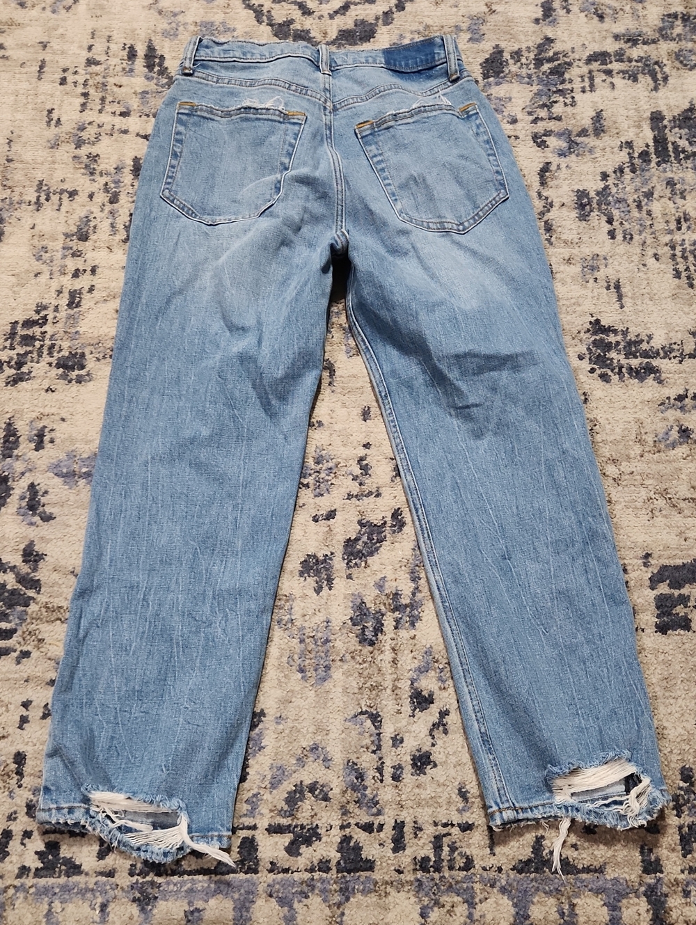 Abercrombie & Fitch Light Ankle Blue Straight Leg Jeans - Picture 3 of 3